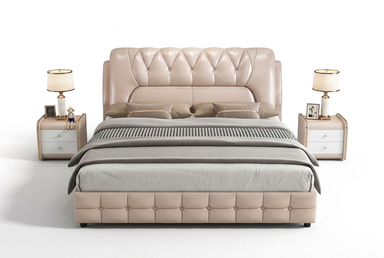 Designer Bett Polster Design Luxus Doppel Hotel Betten 180x200cm