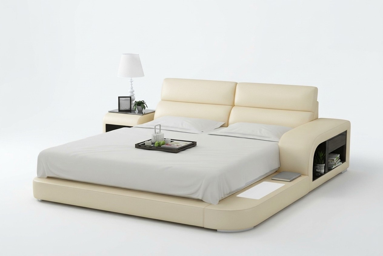 Designer Bett Polsterbett Luxusbett Doppelbett Ehebett Betten 140/160/180 LB8805