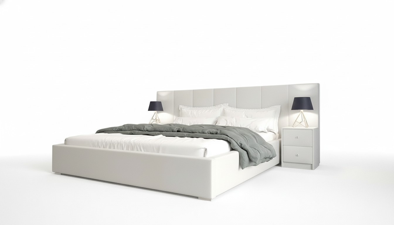 Designer Bett Schlafzimmer Betten Textil Stoff Hotel Luxus Polster Sitz Stoff