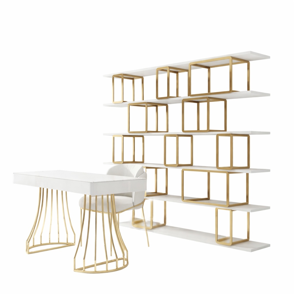 Designer Büro Arbeit Zimmer Set Regal Tisch Sessel Komplett Set Möbel