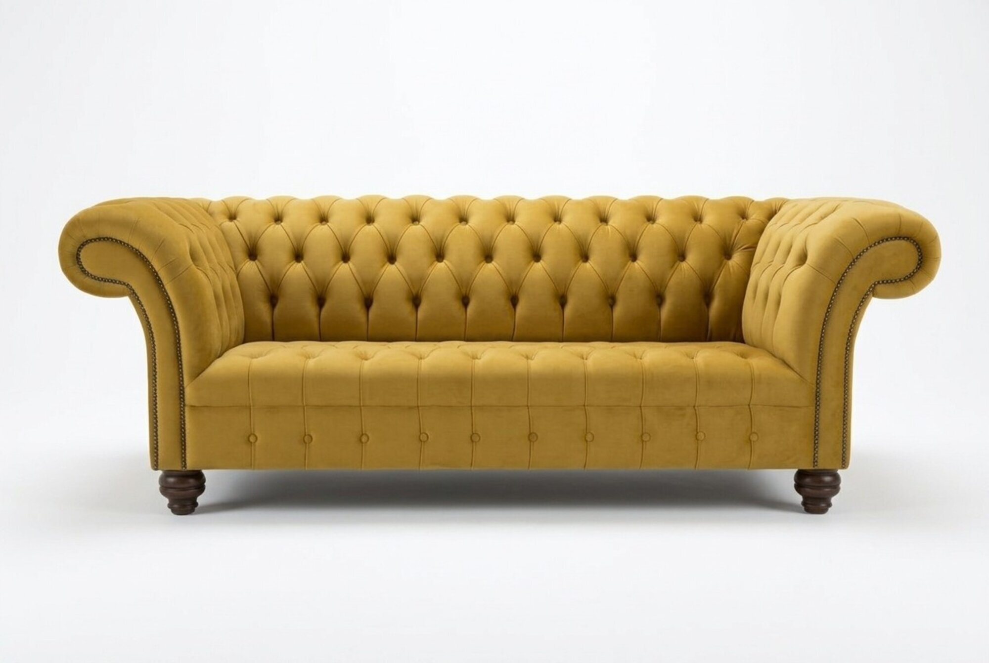 Designer Chesterfield Sofagarnitur Sofa Couch Polster Set in Samt 4tlg.
