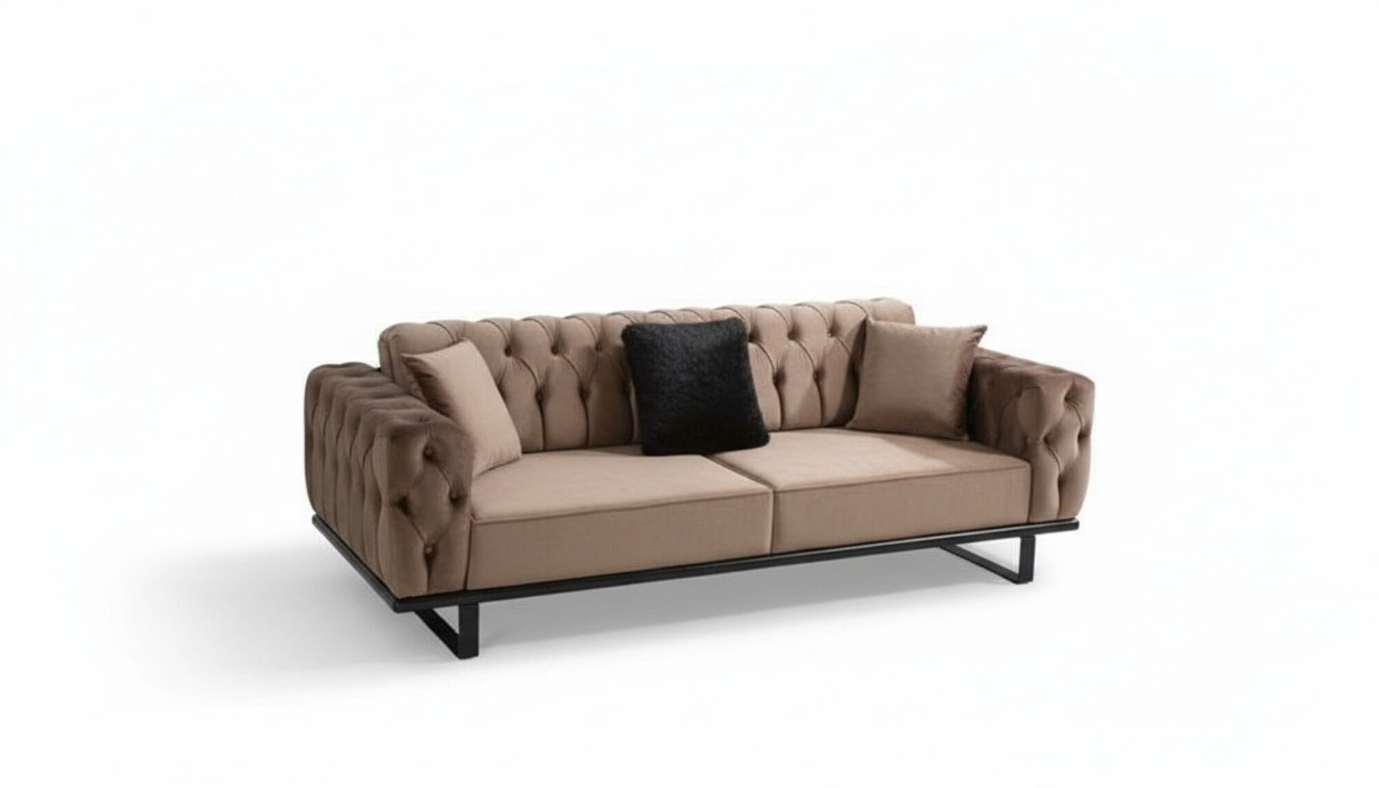 Designer Dreisitzer Chesterfield Möbel 3-Sitzer Stoffsofas Polstermöbel