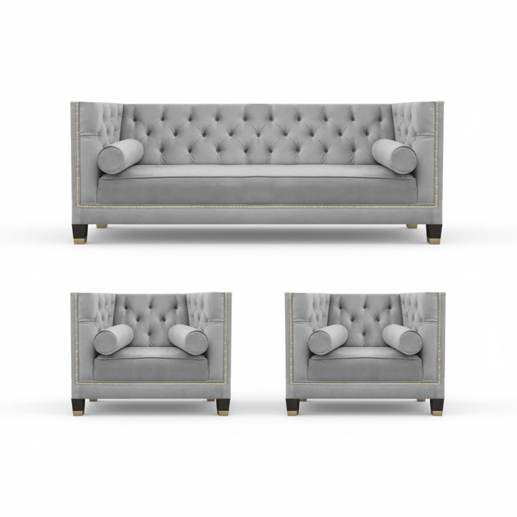Designer Garnitur Modern Möbel Chesterfield Sofagarnitur 3tlg Wohnzimmer