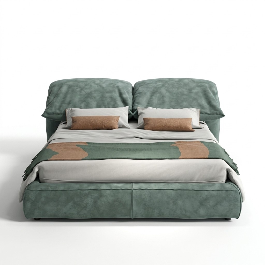 Designer Italienische Möbel Bett Doppel Schlazimmer 180x200cm Leder