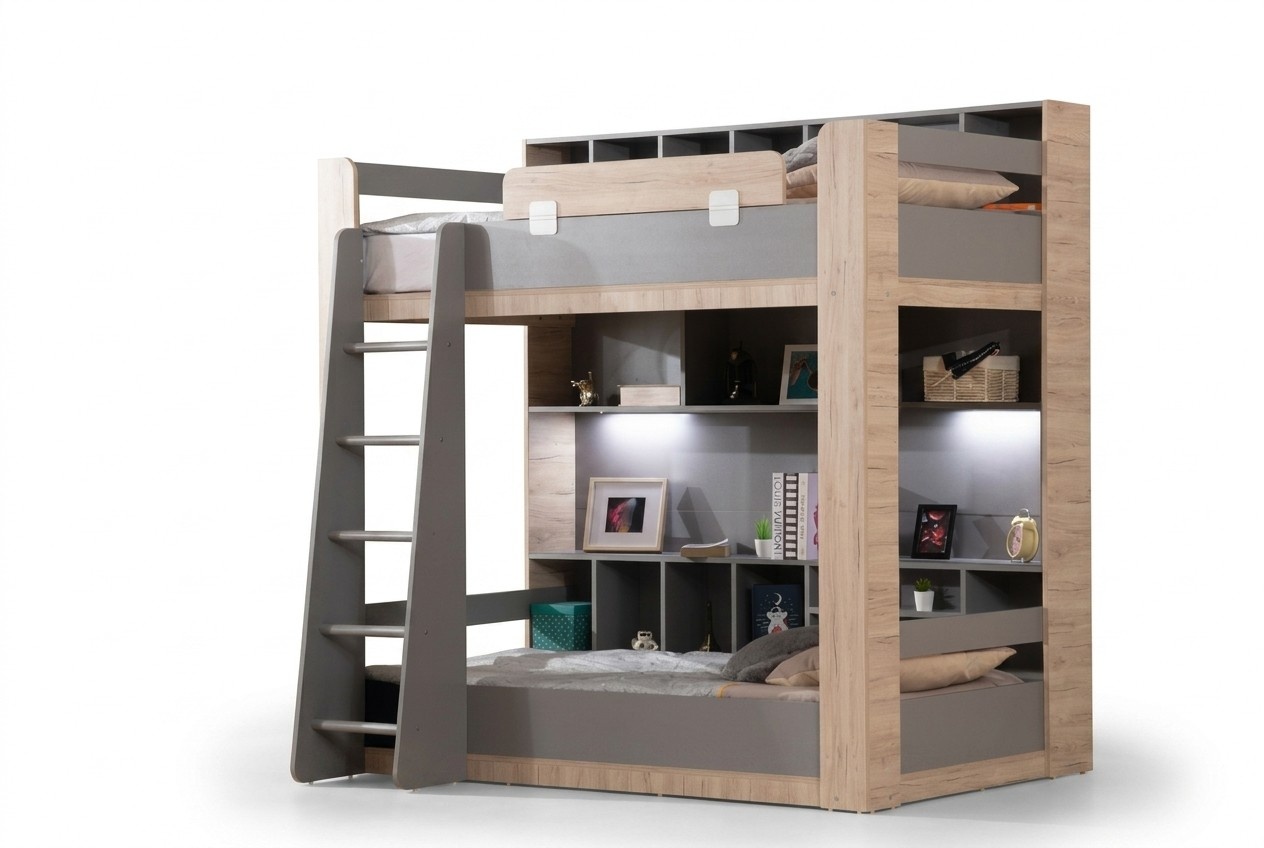 Designer Kinderzimmer Bett Etagenbett Luxuriöses Jugendbett 2-Stock Bett