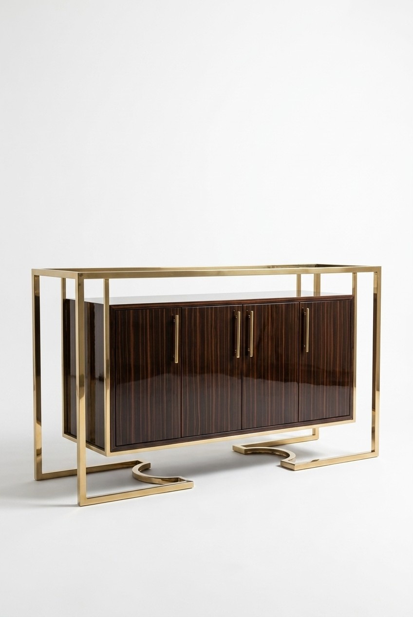 Designer Kommode Anrichte Side Low Board Schrank Deko Wohn Zimmer Regal