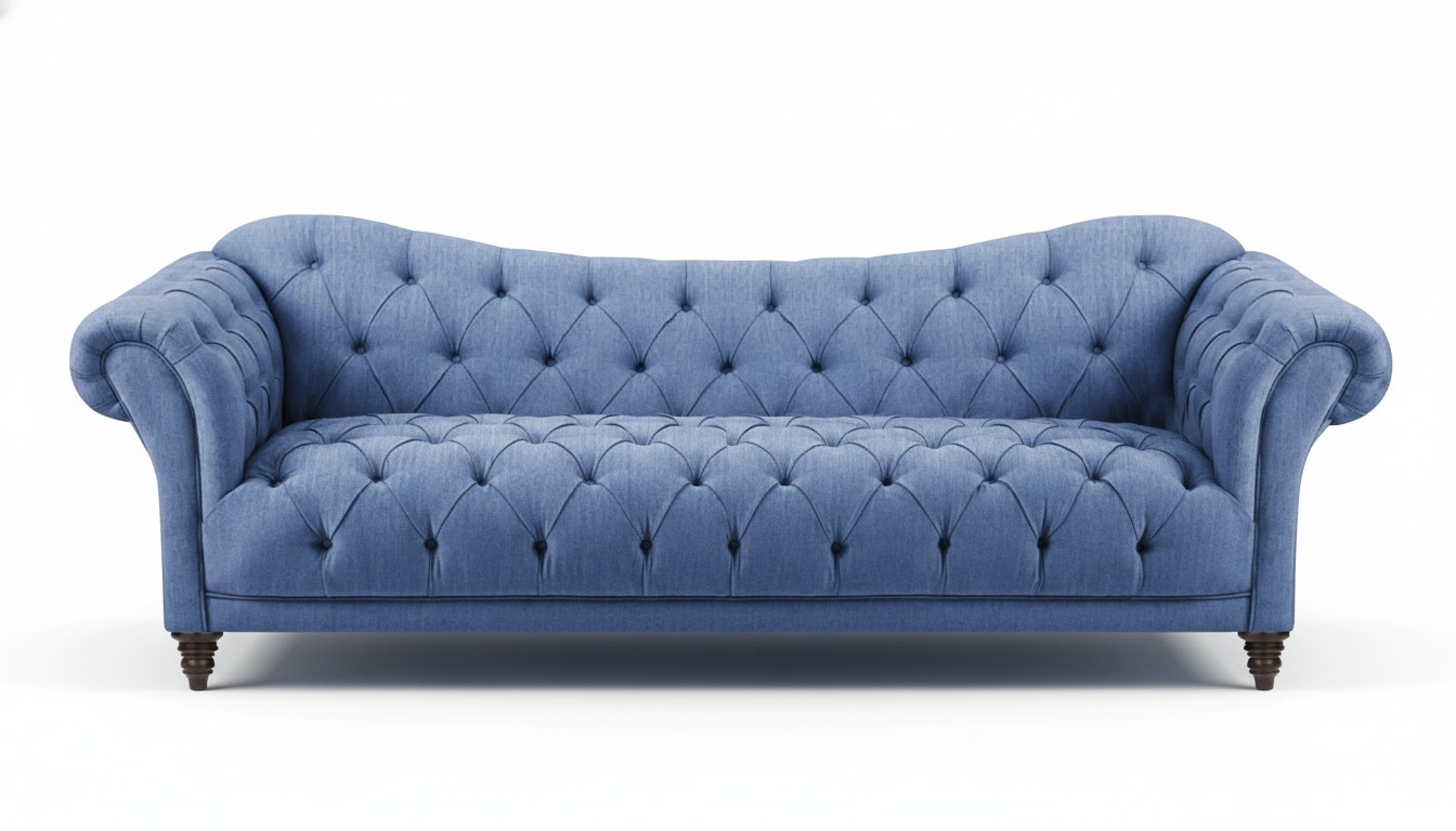 Designer Modern Sofa Couch Dreisitze Chesterfield Wohnzimmer Luxus Textil