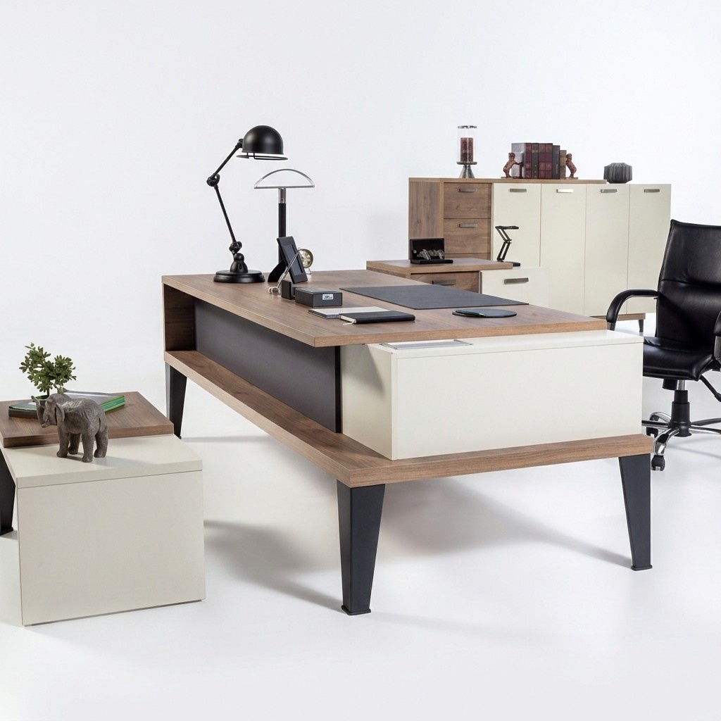 Designer Schreibtisch Exklusive Büromöbel Tisch Großer Chefschreibtisch