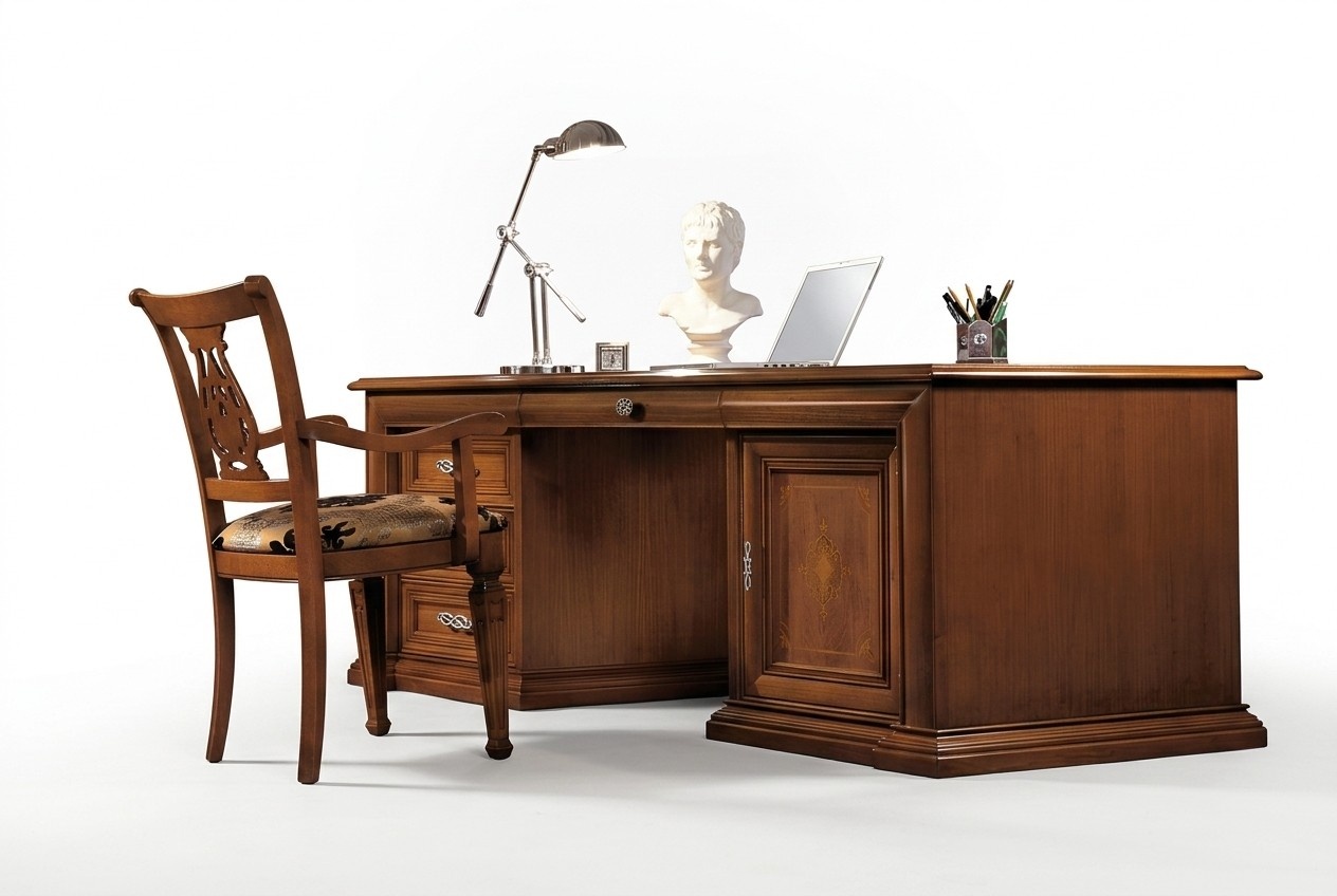Designer Schreibtisch Tisch Möbel Büro Schreibtische Massivholz Tische Italien