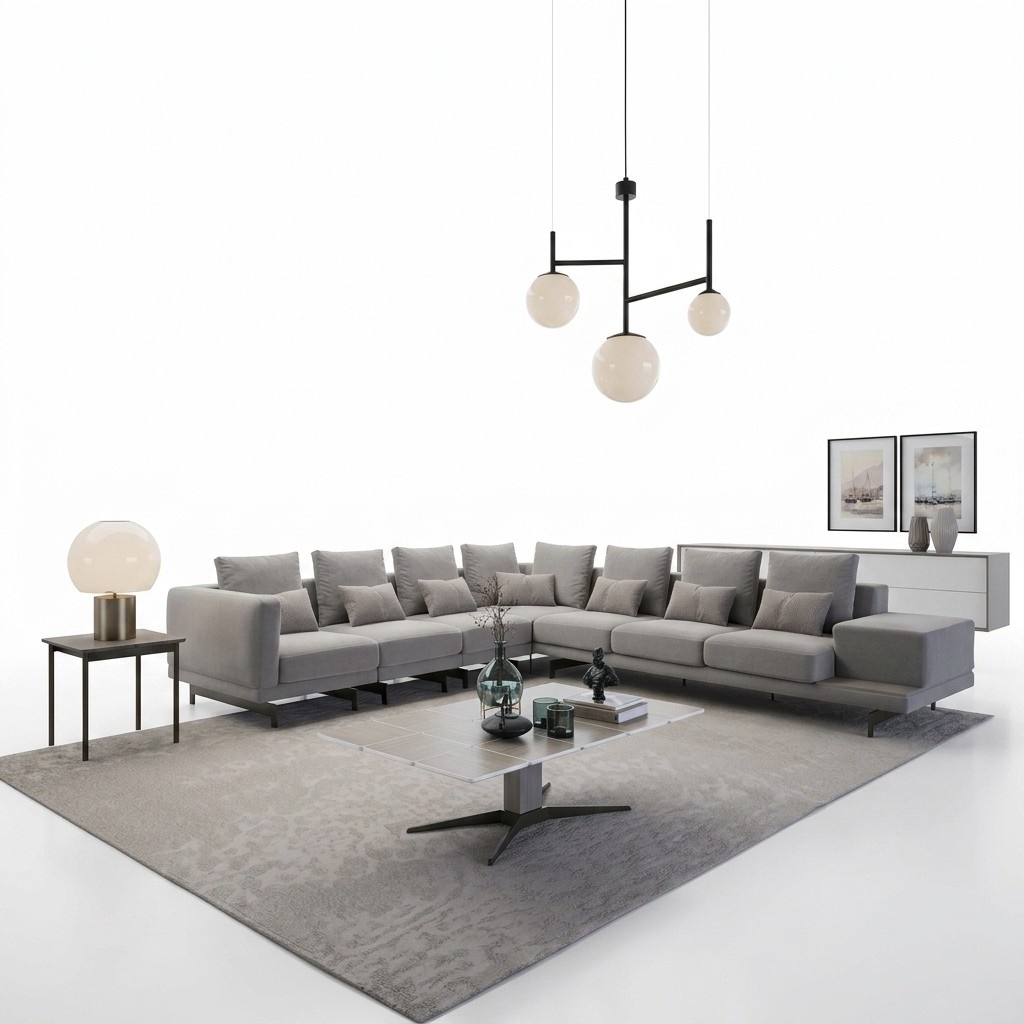 Designer Sofa Couch Ecksofa L-FormTextil Polster Garnitur Wohnzimmer