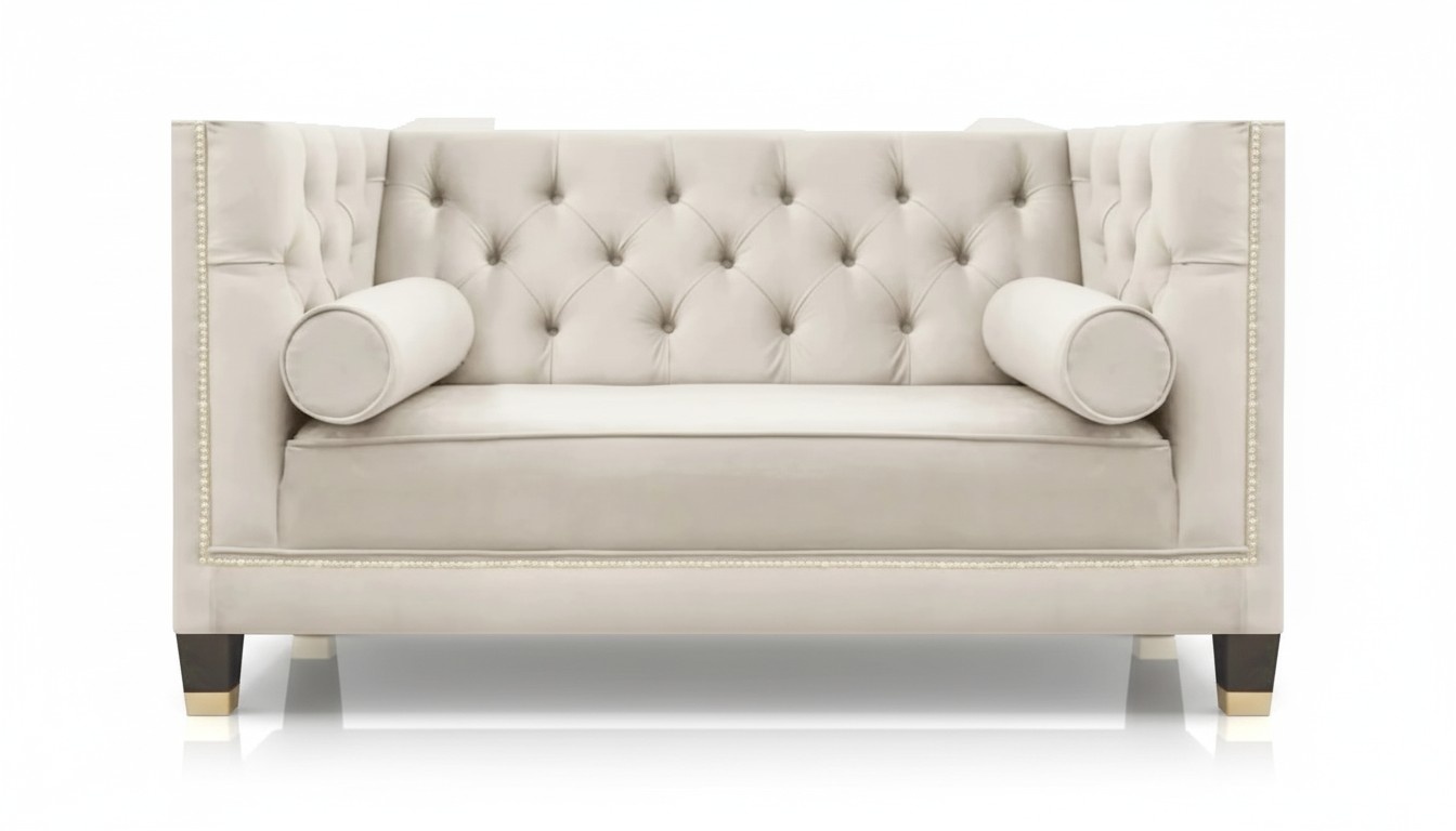 Designer Sofa Zweisitzer Couch Wohnzimmer Polster Möbel Luxus Chesterfield