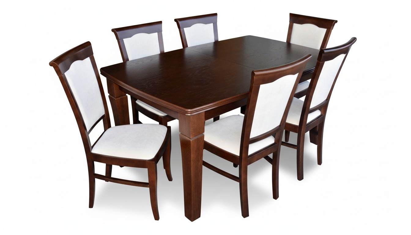 Designer Tisch + 6 Stuhl Set Garnituren Komplett Wohnzimmer Esszimmer