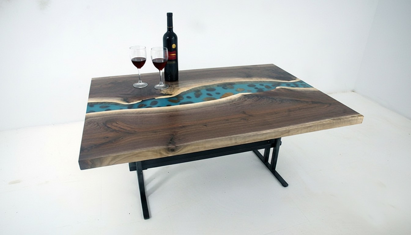 Designer Tisch Handmade Dekorative Wasserfall Beistelltisch Couchtisch