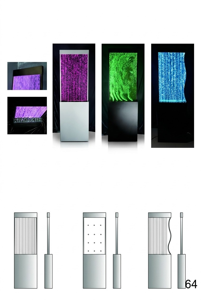 Designer Trennwand Luxus Wände Wassser Säulen Waterwall Trennwände