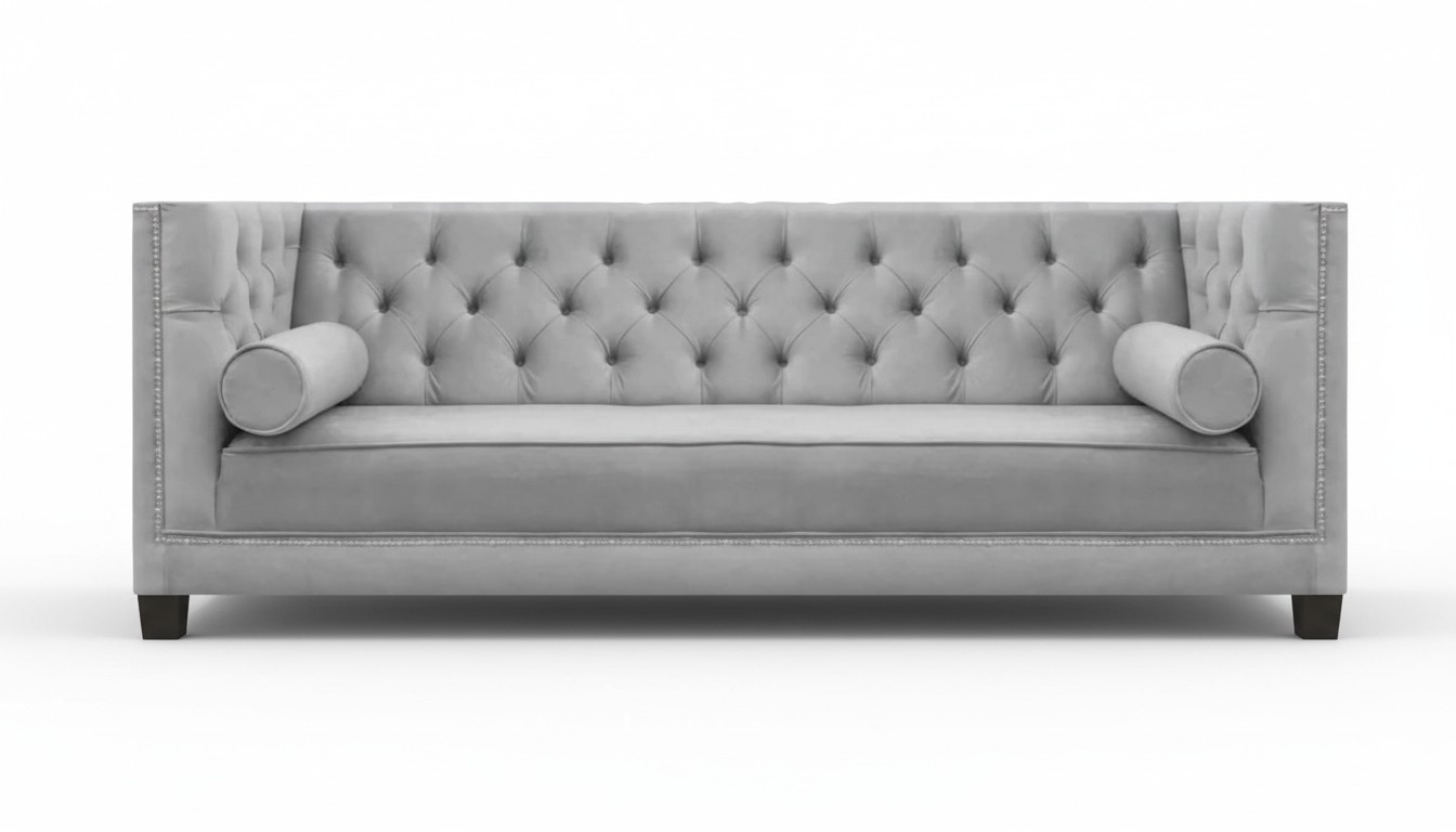 Designer Wohnzimmer Polstermöbel Sofa Couch Dreisitze Einrichtung Chesterfield