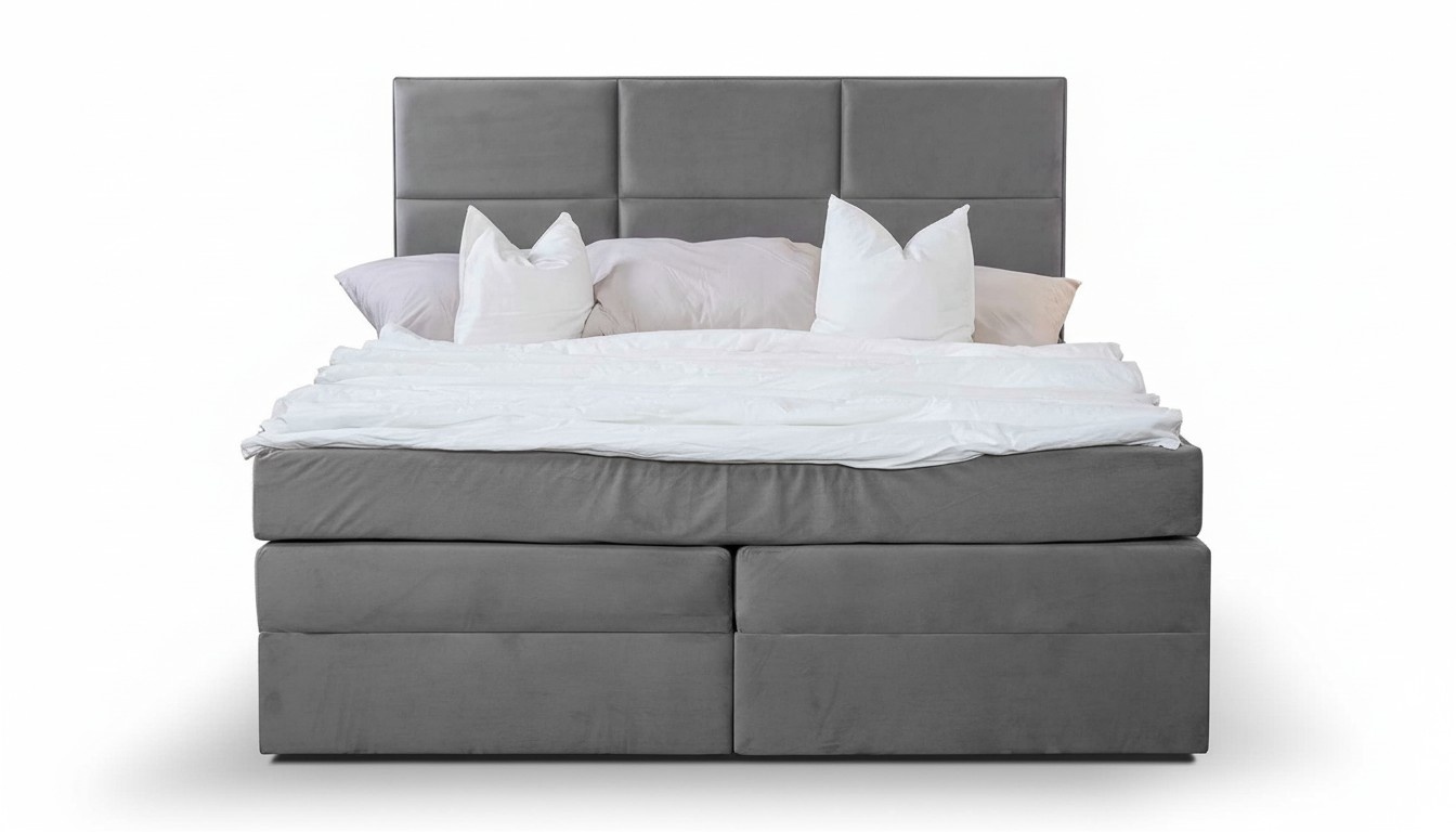 Doppel Bett Gepolsterte Betten Stoffbett Design Luxus Möbel 180x200 Bettrahmen