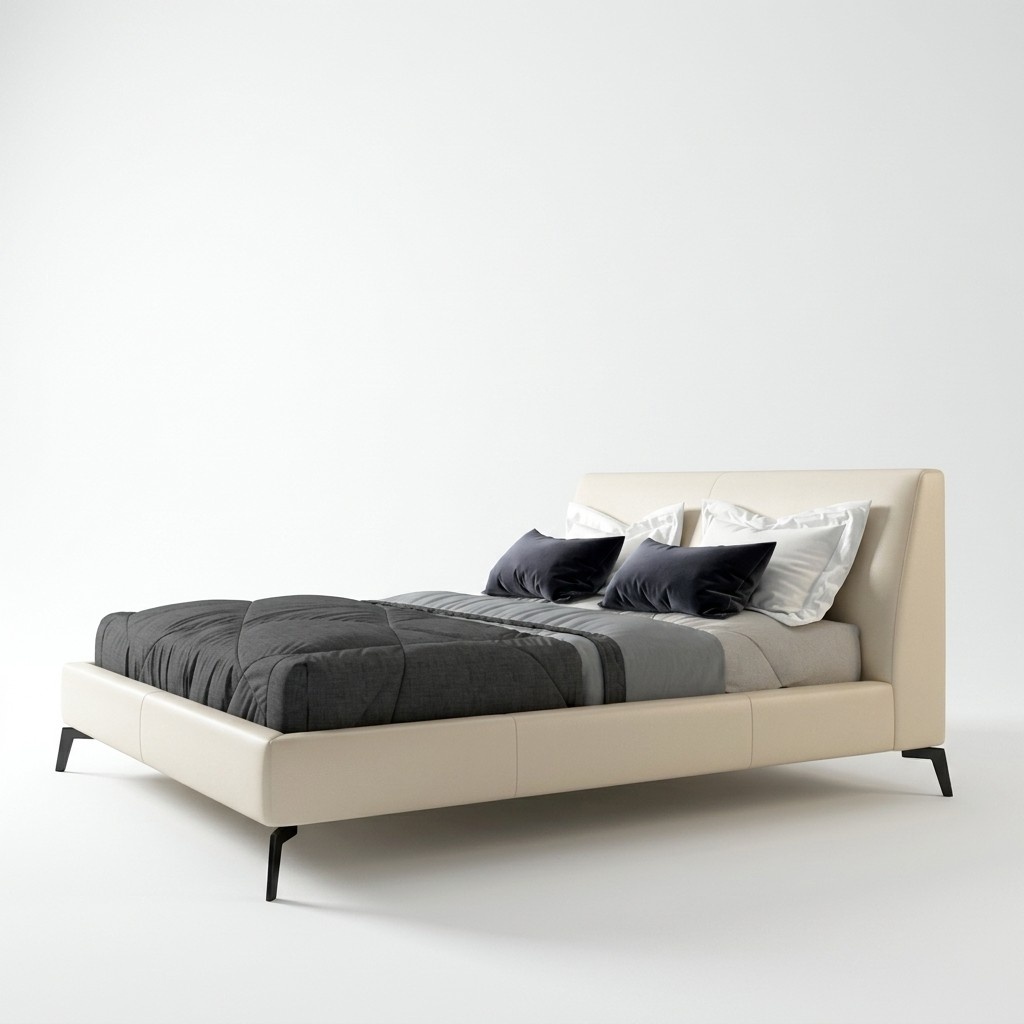 Doppelbett Betten Design Bett Leder Polster Schlafzimmer Ehe Italienische