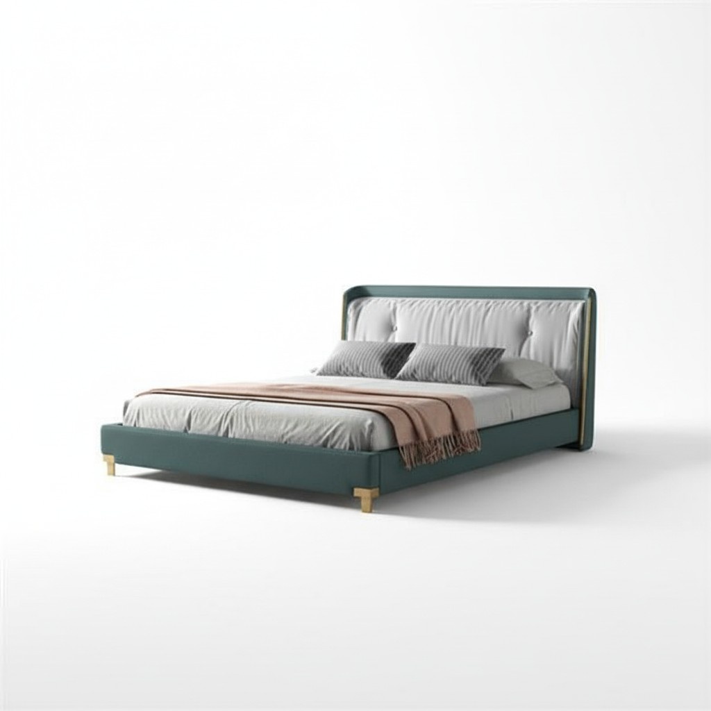 Doppelbett Betten Design Polster Schlafzimmer 180x200cm Modern Holz