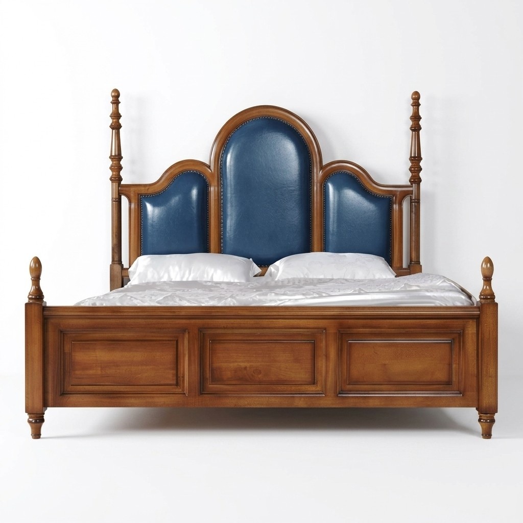 Doppelbett Holz Polster Luxus Schlafzimmer Betten Doppel Bettrahmen