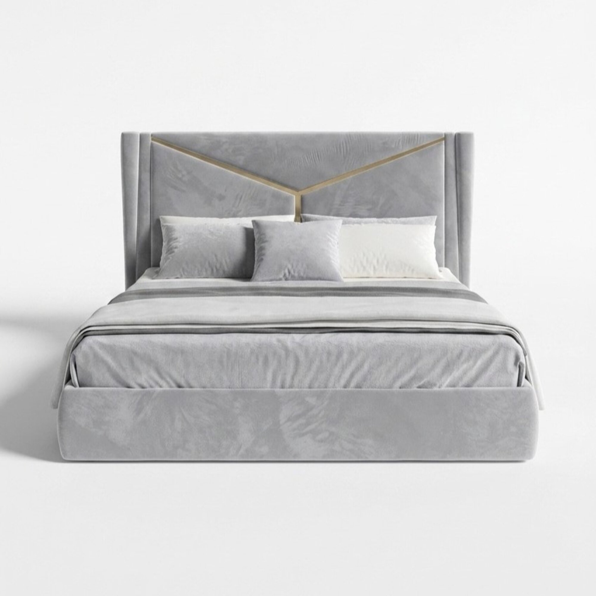 Doppelbett Luxus Betten Polster Schlafzimmer Möbel Neu Beleuchtetes Bett Design