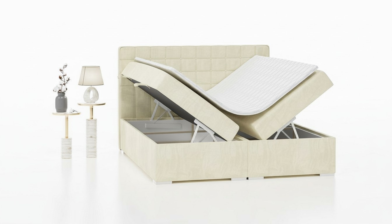 Doppelbett Modern Design Bett Luxus Schlafzimmer Polsterbett Möbel Boxspringbett