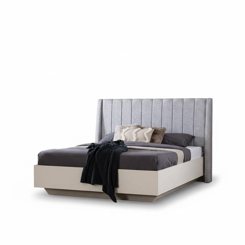 Doppelbett Schlafzimmer Garnitur Bett Holz Set 3tlg Weiß Nachttische