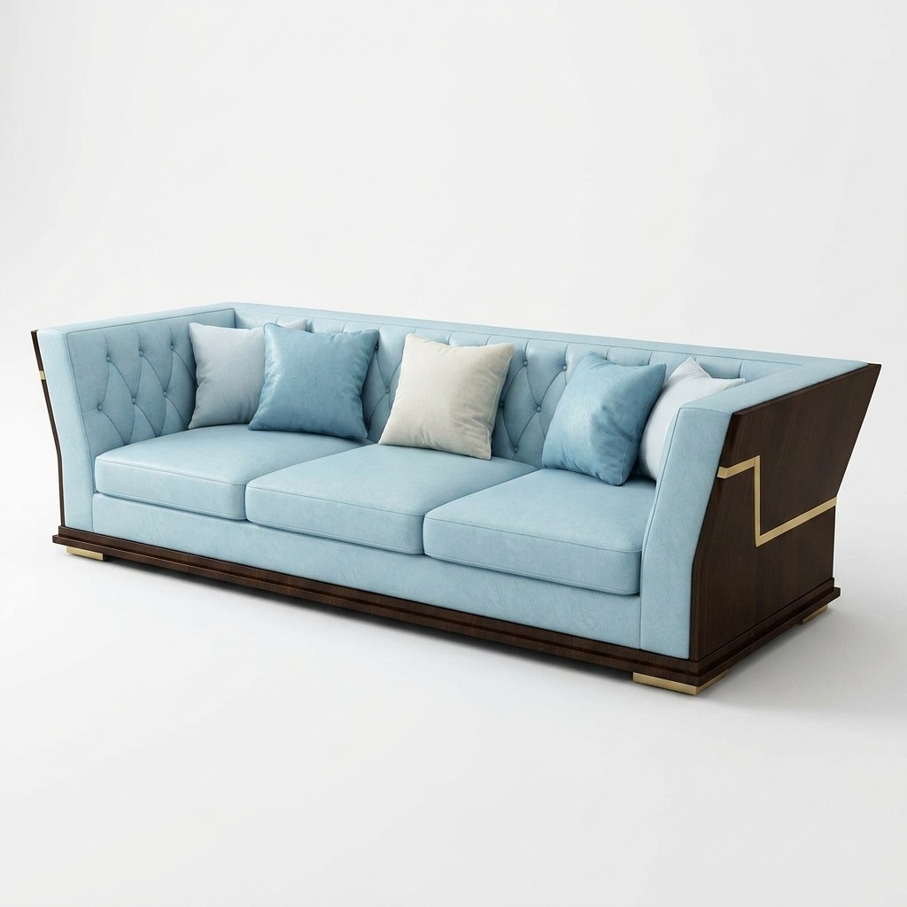 Dreisitzer Couch Polster Design Sofa 3er Chesterfield Sitz Sofas Zimmer Grau Neu