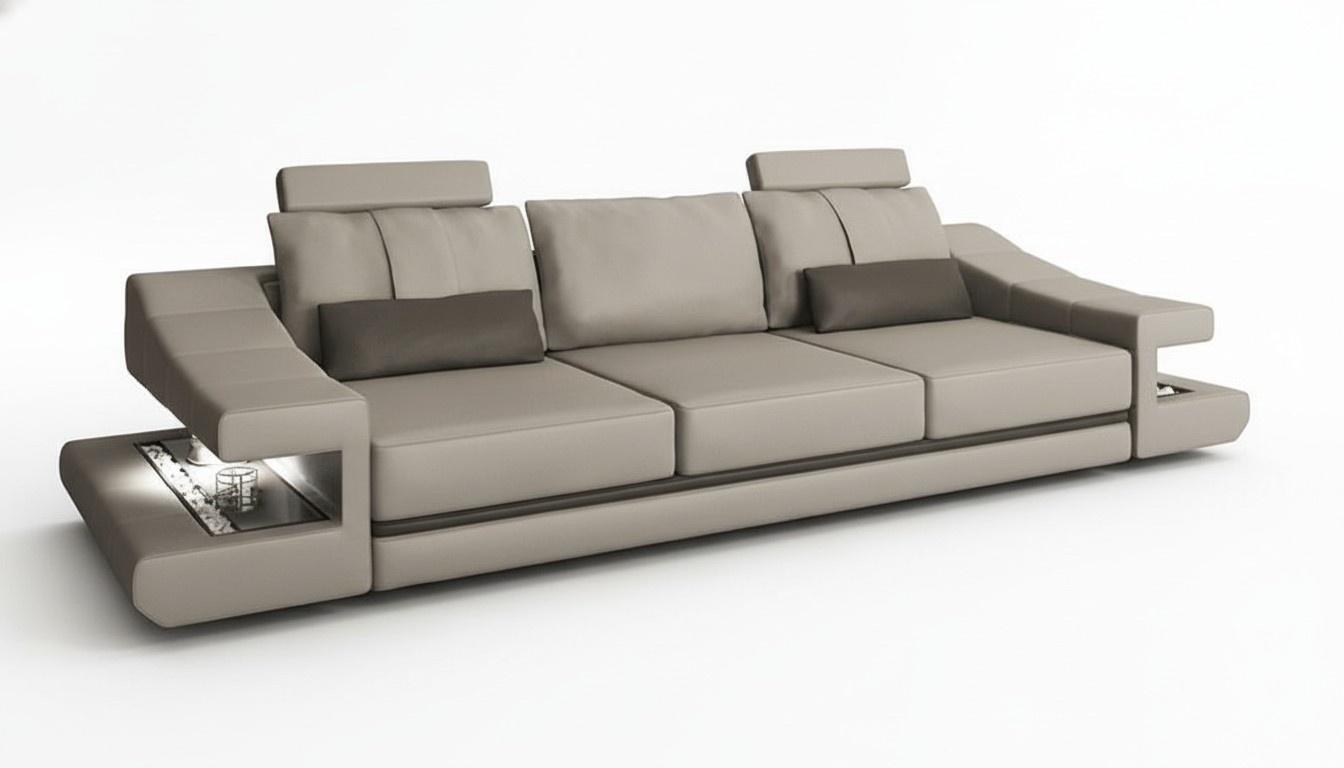Dreisitzer Sofa Sofas Polstermöbel Wohnzimmer Design Stoff Textil Couchen Möbel