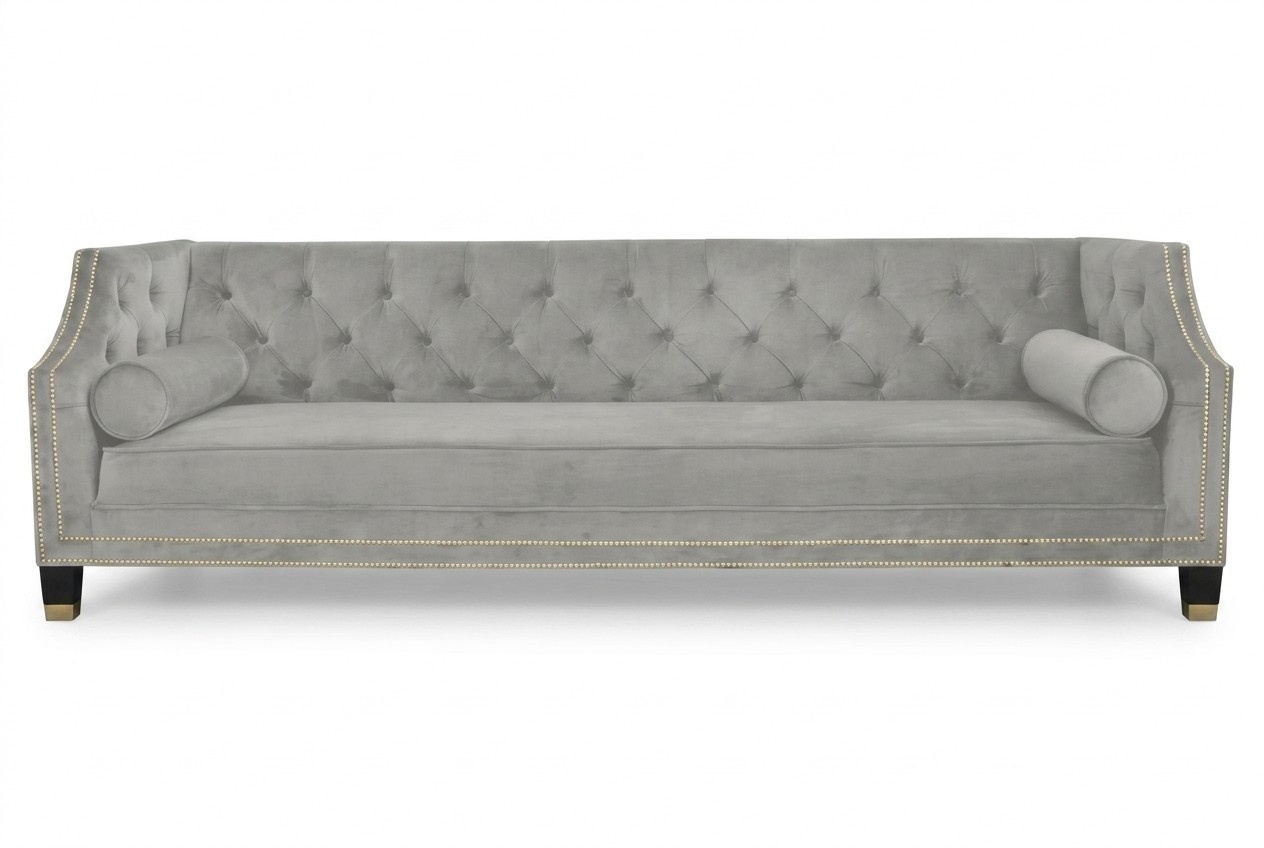 Dreisitzer Stoff Wohnzimmer Design Couchen Polster Sofa Sofas Chesterfield Neu
