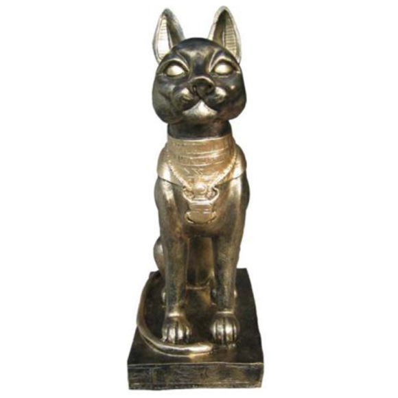 Figur Ägyptische Katze Bastet Statuen Antik Figuren Dekoration Kunststoff