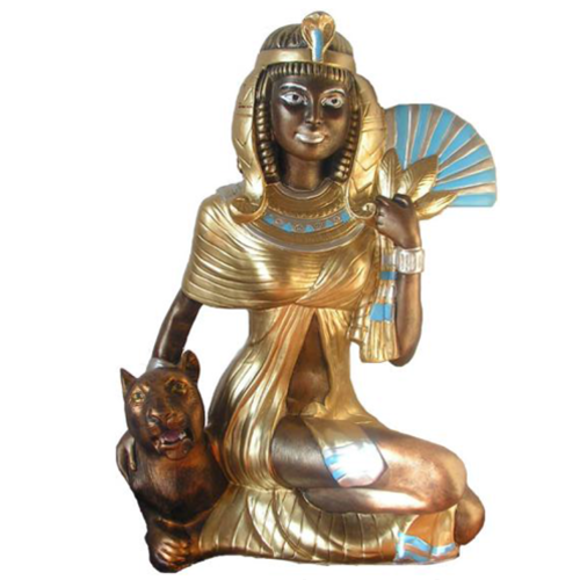 Ägypten Skulptur Kleopatra Statue Kunststoff Statuen Figuren Antik Stil