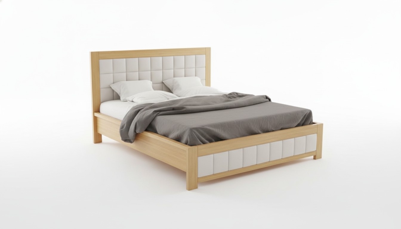 Echtholz Betten Holzbett Doppelbett handgefertigt Echtholz Bett Neu Polsterbett