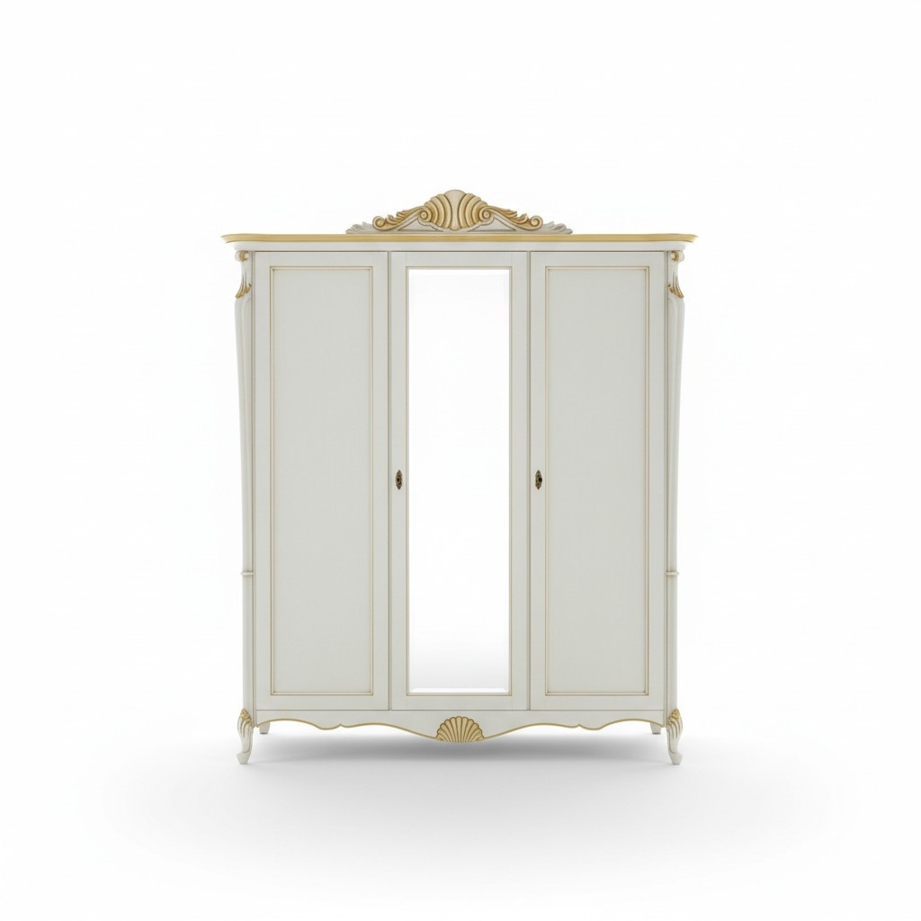 Echtholz Kleiderschrank Italienische Stil Möbel Schlafzimmer Schrank Echtholz Neu