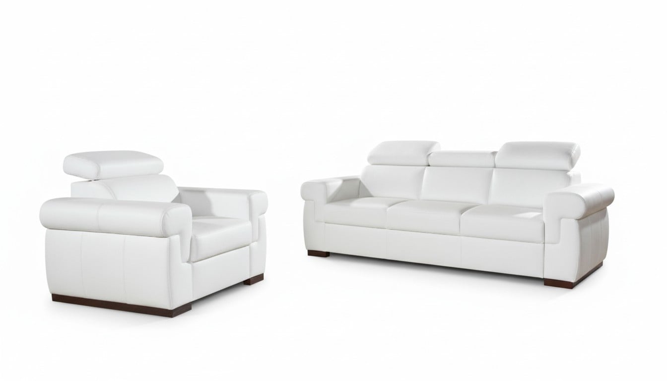 Echtleder Sofagarnitur 3+1 Sitz Modernes Sofa Couch Design Polster