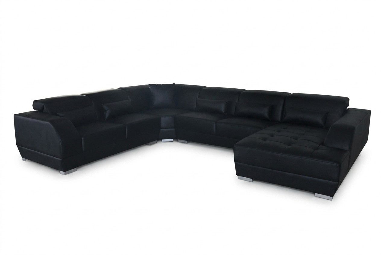 Eck Couch Sitz Leder Polster Design Ecke Garnitur Wohnlandschaft Sofas Neu Sofa