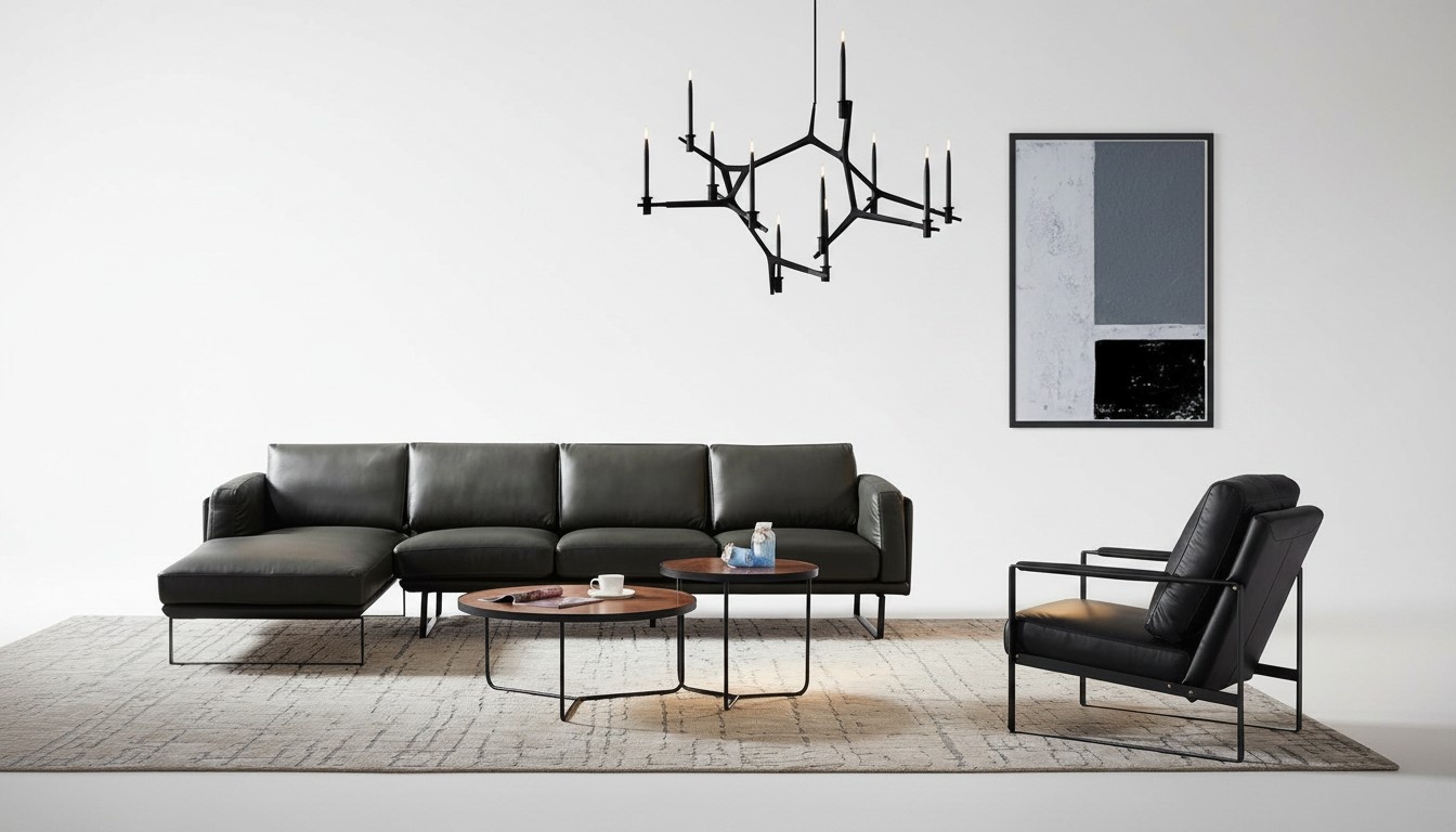 Eck Design Sofa Italienische Möbel Sitz Garnitur Leder Couch Landschaft
