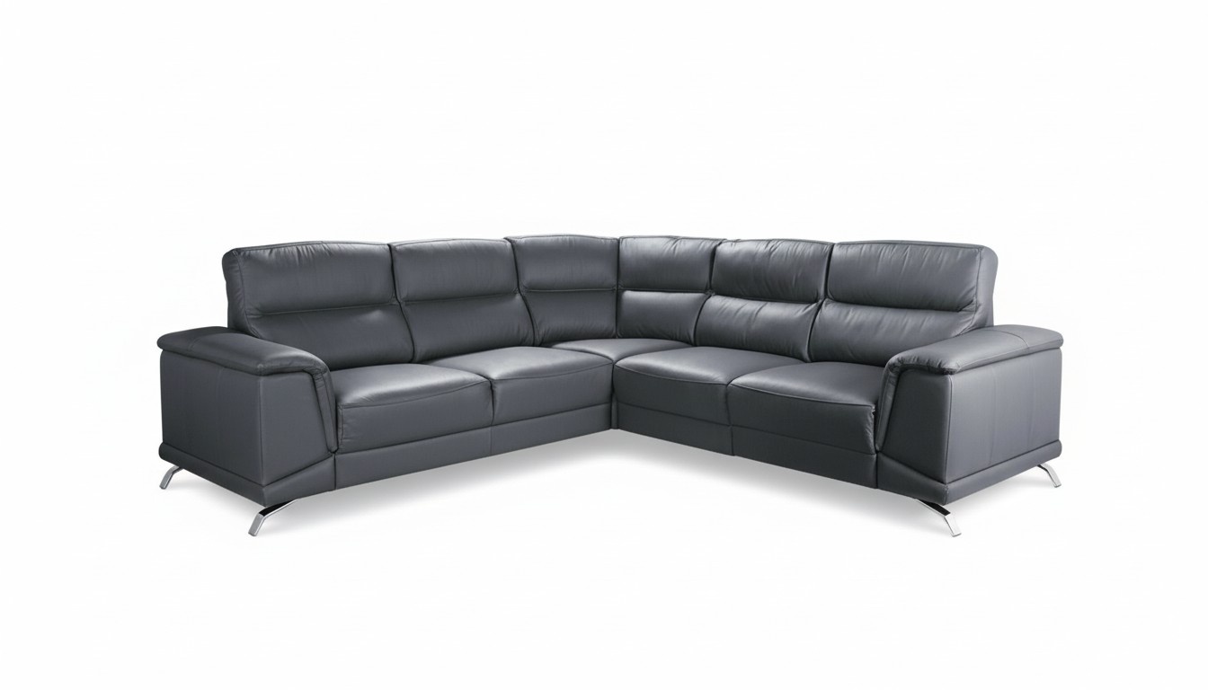 Eck Garnitur Heim Kino Sofa Couch Polster Couchen Sofas Relax Fußstützen