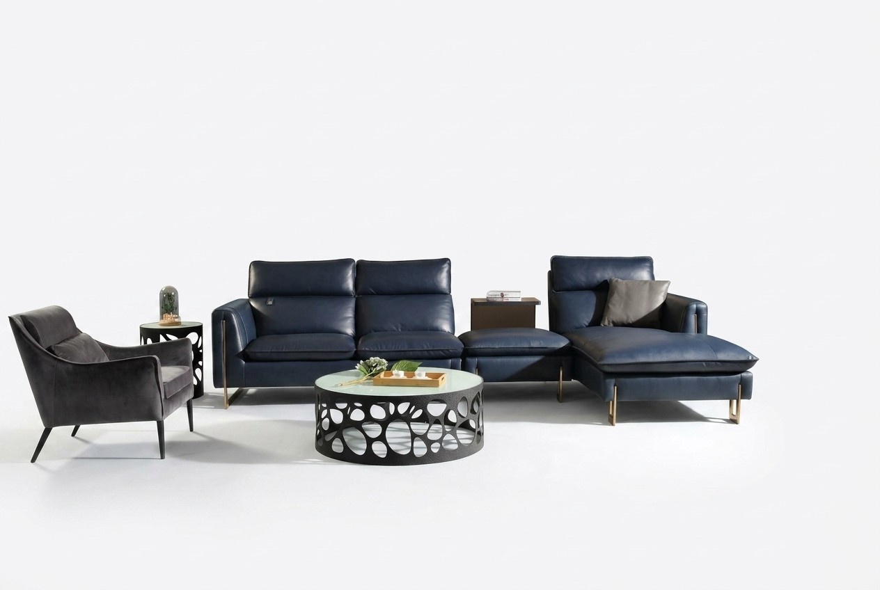 Eck Leder Design Sofa Italienische Möbel Sitz Polster Garnitur Couch