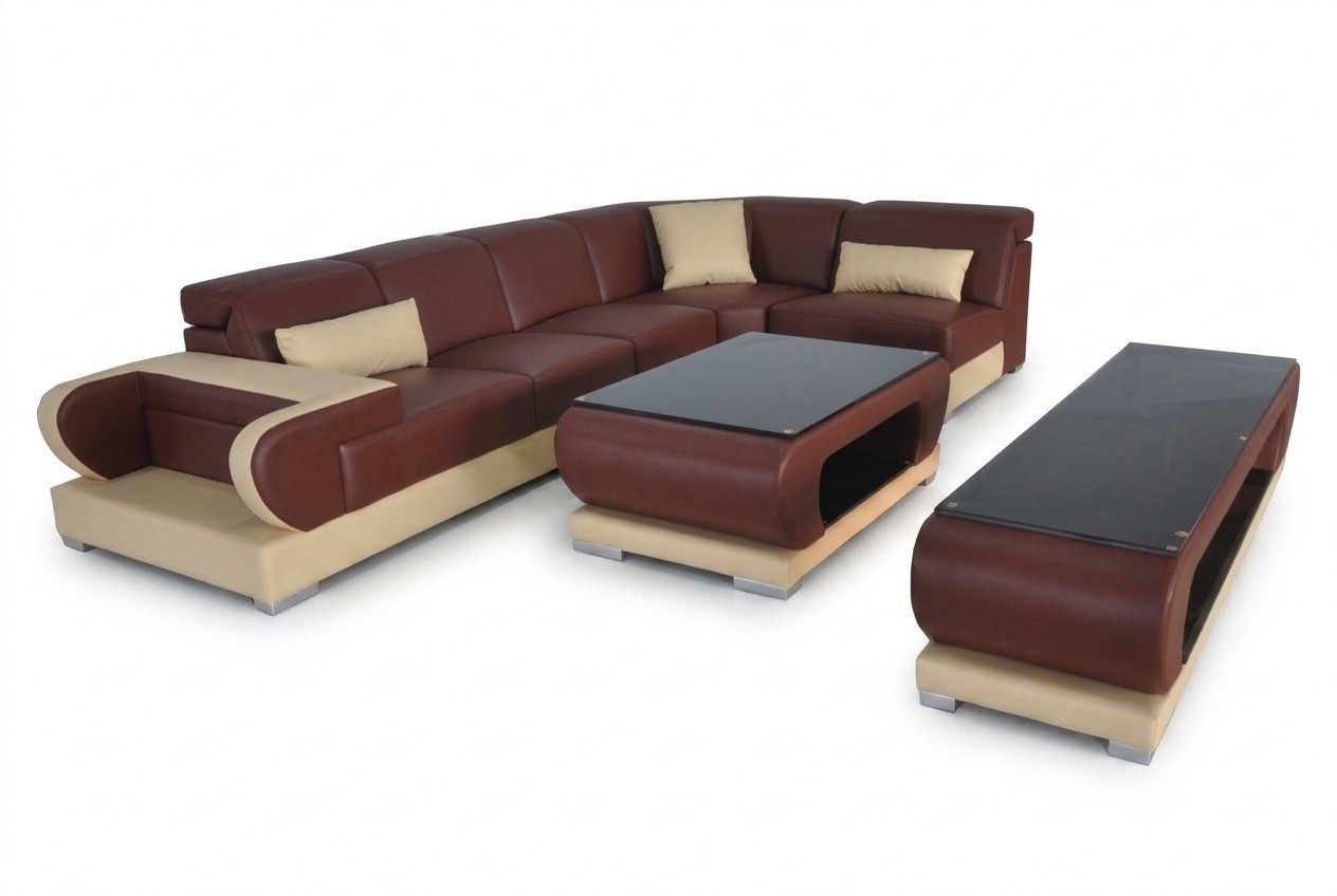 Eck Sofa Couch Polster Leder Couchen Sofas Wohnlandschaft Luxus Garnitur