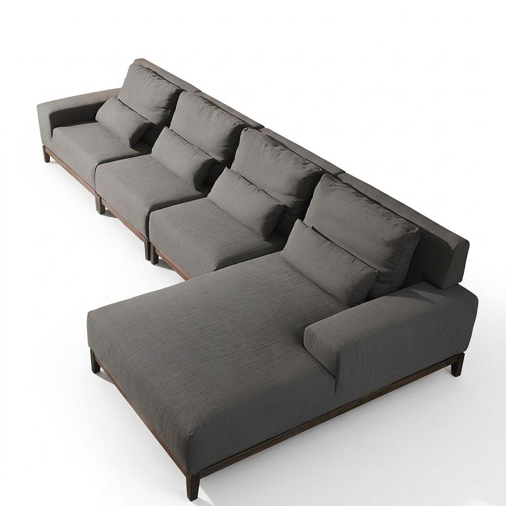 Eck Sofa Couch Polster Eck Textil Couchen Sofas Italienische Möbel Neu