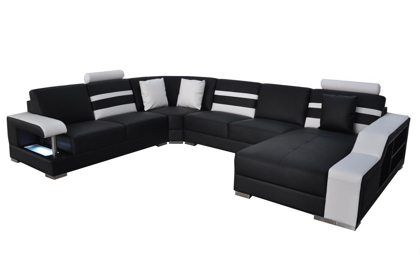 Eck Sofa Polster Sitz Leder Couch Sofas Couchen Garnitur U Form