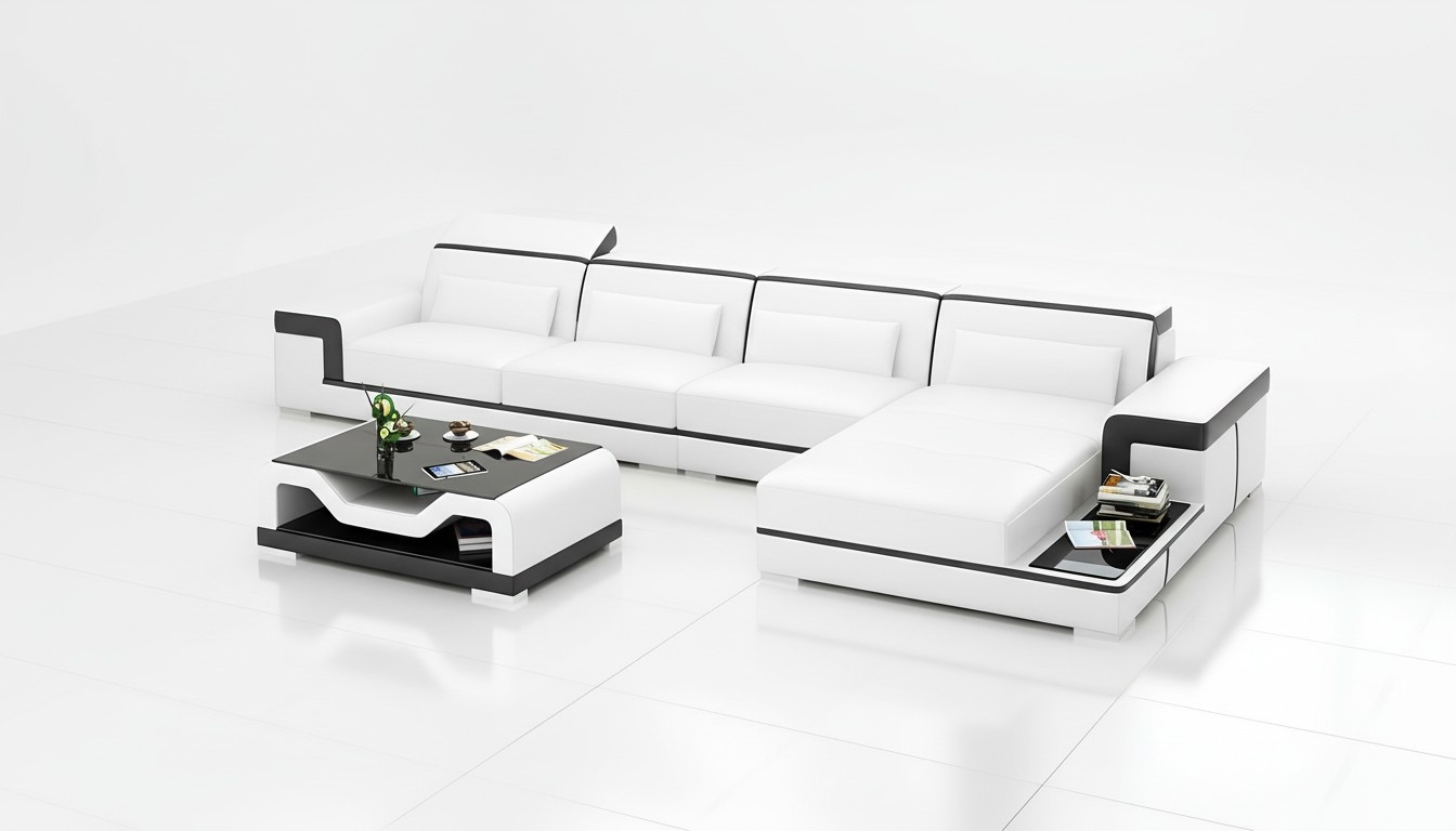 Ecke Ecksofa L Form Wohnlandschaft Sofa Couch Polster Garnitur Stoff Sofas Leder