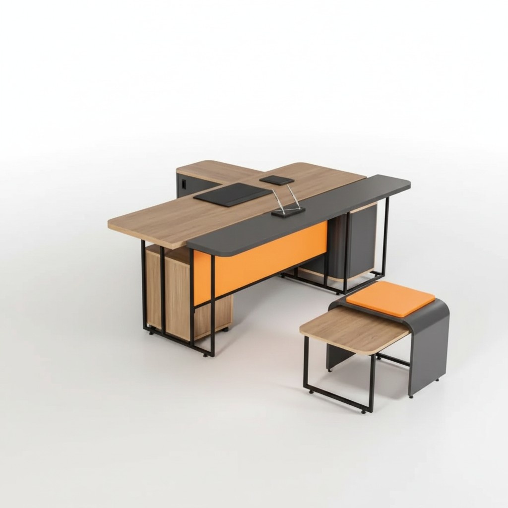 Eckschreibtisch Arbeitzimmer Büro Office Moderne Designer Neu Möbel