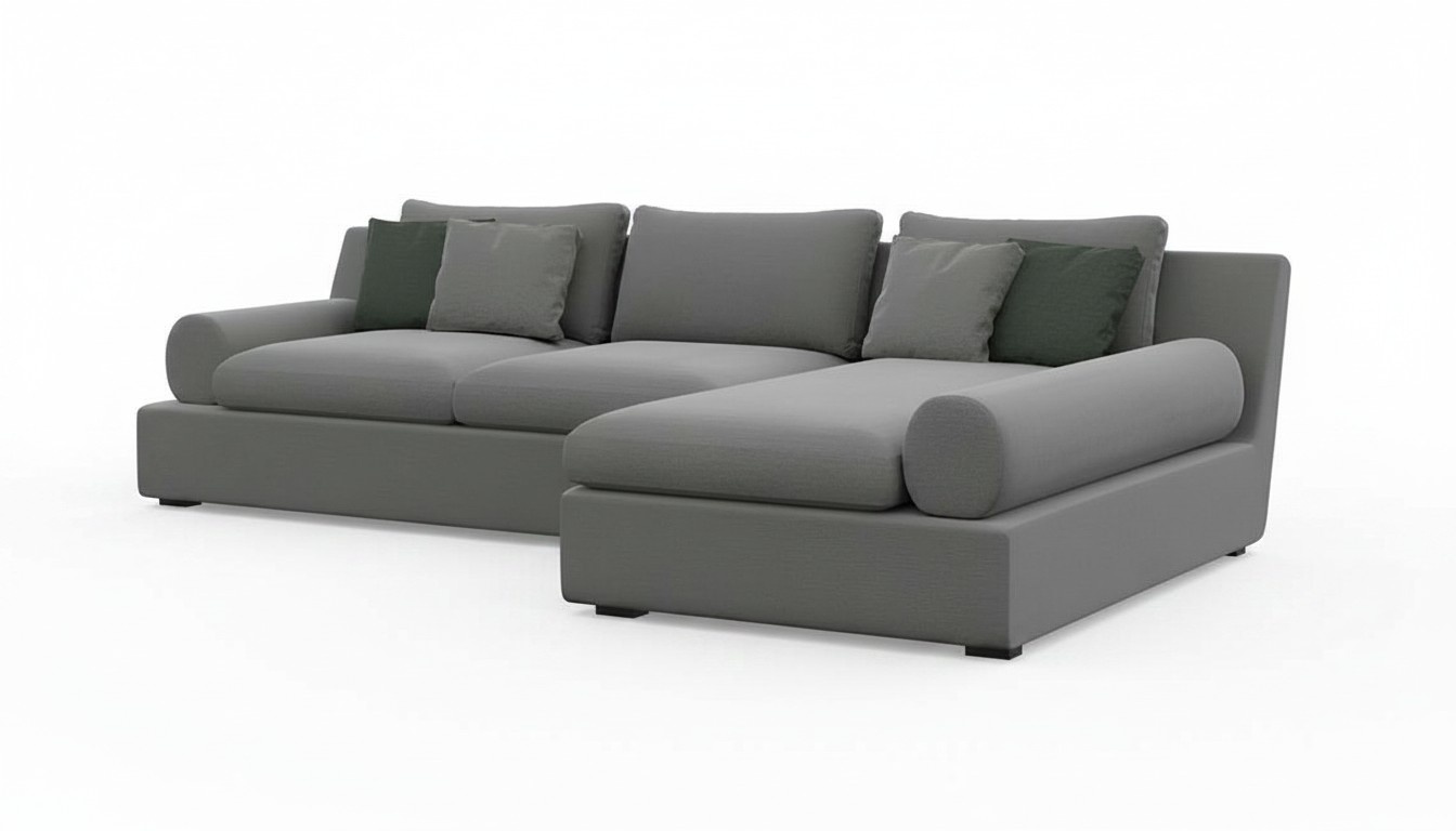 Ecksofa Ästhetik der Form und Weichheit des Stoffes
