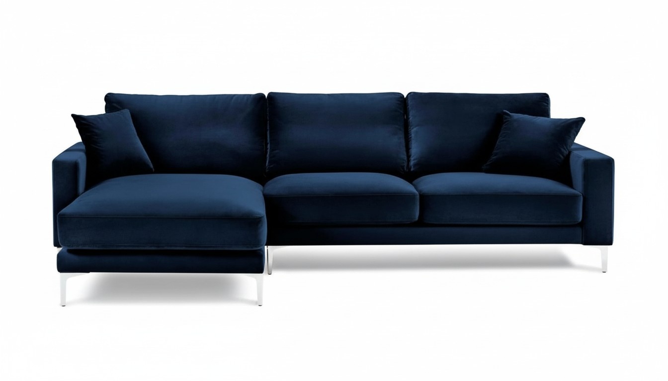 Ecksofa Blau Wohnlandschaft Couch Eckgarnitur Polster Italienische Möbel Design