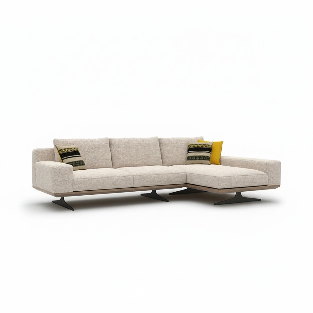 Ecksofa Designer Sofa L-Form Garnitur Couch Wohnzimmer Polster Textil Neu