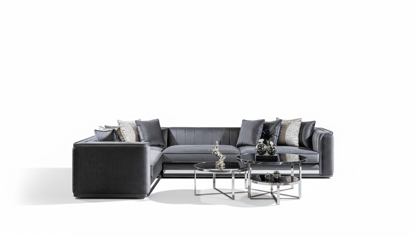 Traumhafte L-Form Ecksofas & 3tlg Couchtisch Sets