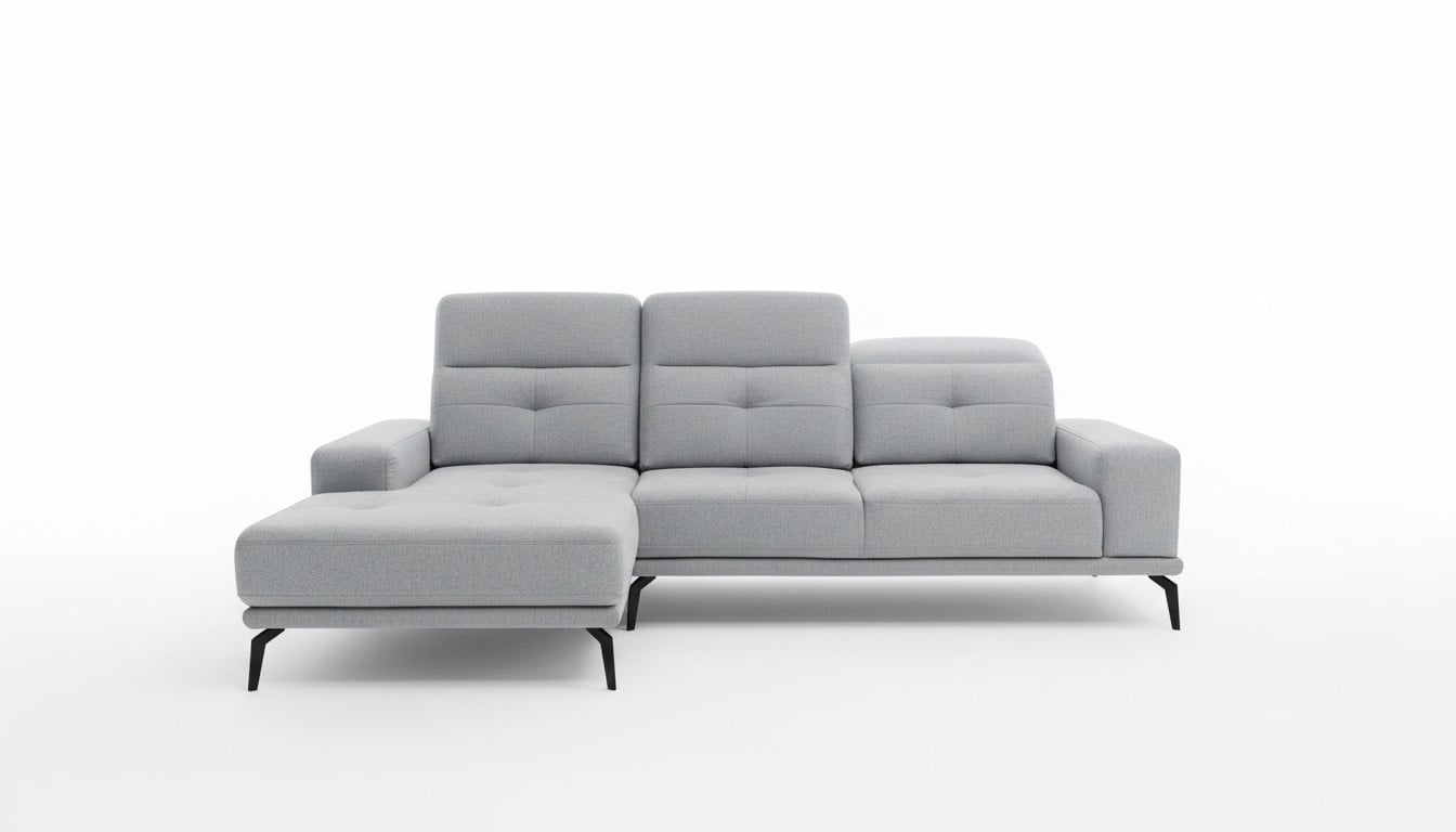L Form Ecksofa Stoff Sitz Garnitur Designer Wohnlandschaft Textil Couch Sofa Neu