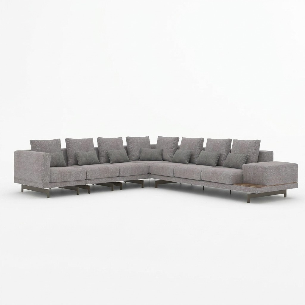 Ecksofa L-Form Wohnzimmer Einrichtung Designer Textil Sofa Modern Garnitur