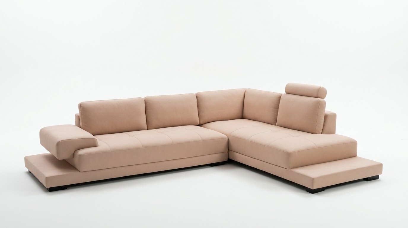 Ecksofa Leder Sofa Couch Polster Eck Sitz Wohnlandschaft Garnitur